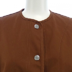 Áo khoác HERMES với chi tiết cưỡi ngựa 5E0163DQ áo khoác không cổ 631917