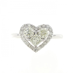 Nhẫn kim cương hình trái tim K18WG 0.67CT 670762