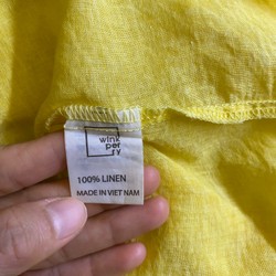 Sơ mi Linen 100% thời trang winkperry vàng chanh  77380