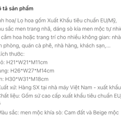 Lọ hoa gốm vỏ sò 320628