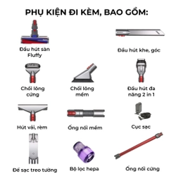 Máy hút bụi cầm tay không dây Dyson V11 Fluffy Kèm Giá Treo 445699