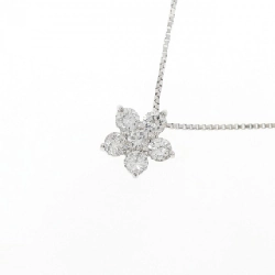 K18WG Hoa Đá Kim Cương Dây Chuyền 0.70CT - Hàng hiệu Chính hãng 857912