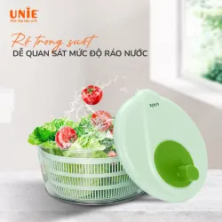 Rổ quay rau ly tâm Unie US5200 dung tích 5.2L, chất liệu nhựa ABS/PP an toàn