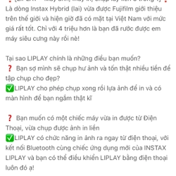 (Mới 100%)  Máy ảnh lấy liền Fujifilm instax mini liplay 518978