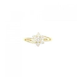 Nhẫn kim cương hoa K18YG 0.32CT 667498