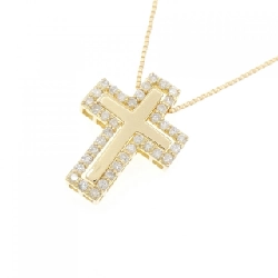 K18YG 2WAY Đá quý Kim cương Dây chuyền 0.25CT - Hàng hiệu Chính hãng 858106