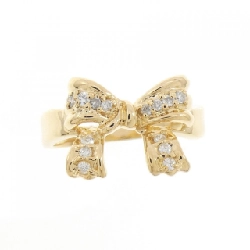 Nhẫn kim cương K18YG hình ruy băng 0.17CT 665624