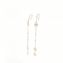 Bông tai hoa K18YG - Hàng hiệu Authentic 868816