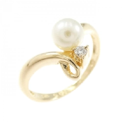 Nhẫn ngọc trai Akoya K18YG 5.4mm - Hàng hiệu Chính hãng