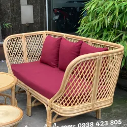 Bàn ghế sofa mây caro nhỏ gọn 715362