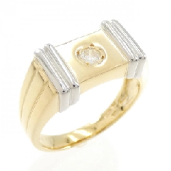 Nhẫn kim cương K18YG/PT 0.1CT