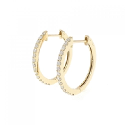 K18YG Khuyên tai kim cương 0.30CT - Hàng hiệu Chính hãng