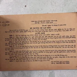 Bảng phân loại lao động theo nghề - 1979s 1019261