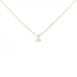 K18YG Solitaire Dây chuyền kim cương 0.07CT - Hàng hiệu Chính hãng