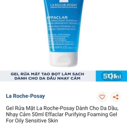 Gel Rửa Mặt La Roche-Posay Dành Cho Da Dầu, Nhạy Cảm 50ml 548675