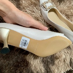 Giày cao gót 7cm đá vuông gót nhọn, sz 36 12010