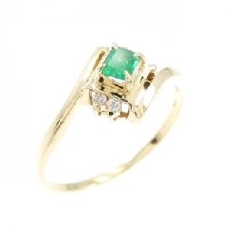 Nhẫn Emerald K18YG 0.11CT - Hàng hiệu Chính hãng