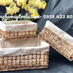 Giỏ chữ nhật đựng đồ mây tự nhiên 706259