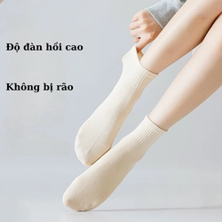 Combo 4 đôi vớ tất nữ cotton cổ trung 332449