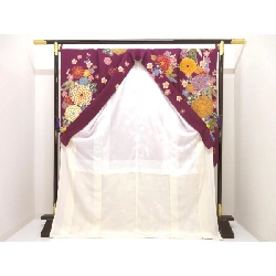 Áo kimono tay dài với thêu chế tác Yūzen - Hàng hiệu Authentic 878143