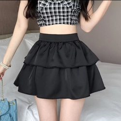 Chân váy nữ ngắn 2 tầng dáng xoè bồng bềnh cạp cao Xquin, Chân váy bèo nhúng xếp ly  367571
