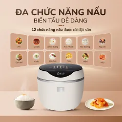 🔥 NỒI CƠM ĐIỆN TỬ UNIE URC612 – NẤU CƠM GIẢM ĐƯỜNG, LÒNG INOX, DUNG TÍCH 1.2L 🍚 798205