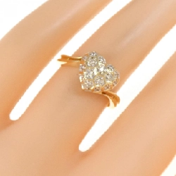 Nhẫn kim cương hình trái tim K18YG/K18WG 0.12CT 670158