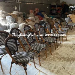 Ghế nhựa giả mây khung nhôm 780093