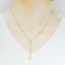 Dây chuyền kim cương K18YG 0.06CT - Hàng hiệu Chính hãng 868212