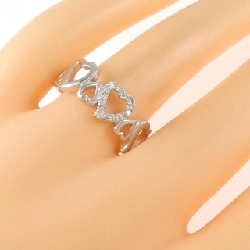 Nhẫn kim cương hình trái tim K18WG 0.10CT 666992
