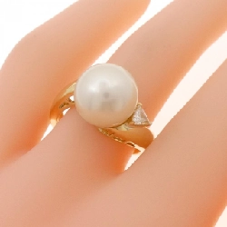 Nhẫn ngọc trai trắng K18YG 10.5mm - Hàng hiệu Chính hãng 853444