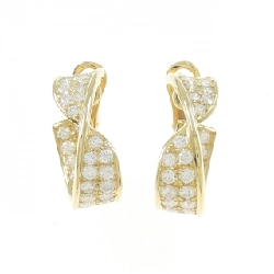 Bông tai kim cương 750YG 2.57CT - Hàng hiệu Authentic