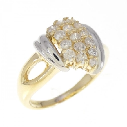 Nhẫn kim cương K18YG/PT850 0.52CT - Hàng hiệu Authentic