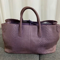 Túi du lịch trăn tím 41*25*21 python skin purple travel bag