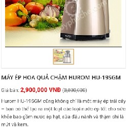 Máy ép chậm trái cây Hurom Hu 19SGM 59531