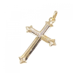 K18YG Mặt dây chuyền hình chữ thập - Hàng hiệu Chính hãng