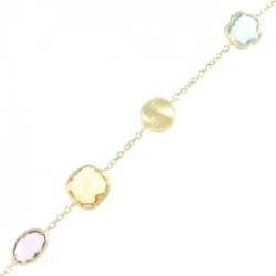 Vòng tay đá màu 750YG - Hàng hiệu Authentic