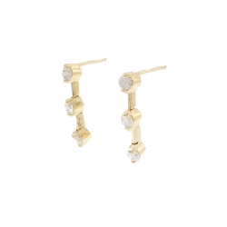 K18YG Bông tai kim cương 0.32CT - Hàng hiệu Chính hãng 864395