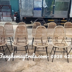 Ghế chân sắt mây nhựa giá rẻ 477787