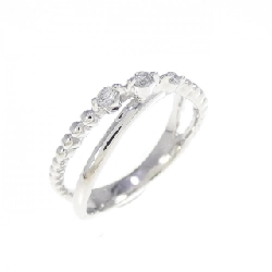 Nhẫn ngón út kim cương K18WG 0.06CT