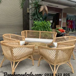 Bàn ghế sofa mây tự nhiên- Sofa mây tre đan 999737