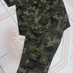 Bộ quần dài trẻ em kaki thun 763623