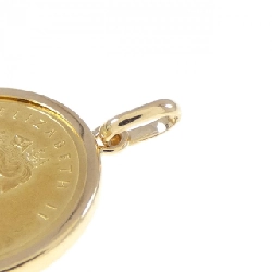 K18YG(枠) Đồng xu Mặt dây chuyền - Hàng hiệu Chính hãng 862184