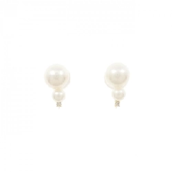 K18YG Bông tai ngọc trai Akoya - Hàng hiệu Authentic