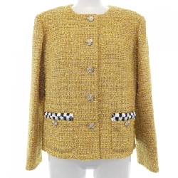 【Mã giảm giá】Áo khoác không cổ CHANEL