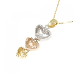 K18YG/PT900/K18PG Dây chuyền kim cương hình trái tim 0.47CT - Hàng hiệu Authentic 859293