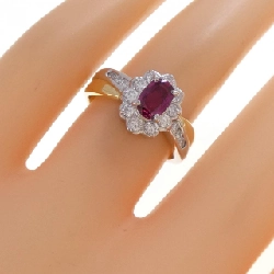 Nhẫn Ruby 0.56CT PT900/K18YG - Hàng hiệu Chính hãng 853863