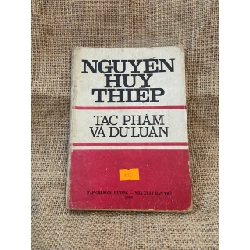 Nguyễn Huy Thiệp tác phẩm và dư luận 1989 sách cũ bị ố màu, gáy đã được may, có chữ ký chủ cũ Văn học Việt Nam NSX1004