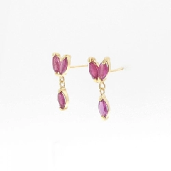 K18YG Bông tai Ruby - Hàng hiệu Chính hãng 869738