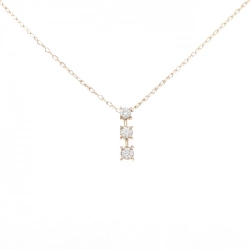 K18PG Ba viên đá kim cương dây chuyền 0.18CT - Hàng hiệu Chính hãng